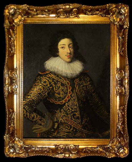 framed  Frans Pourbus Portrait of Louis XIII of France, ta009-2